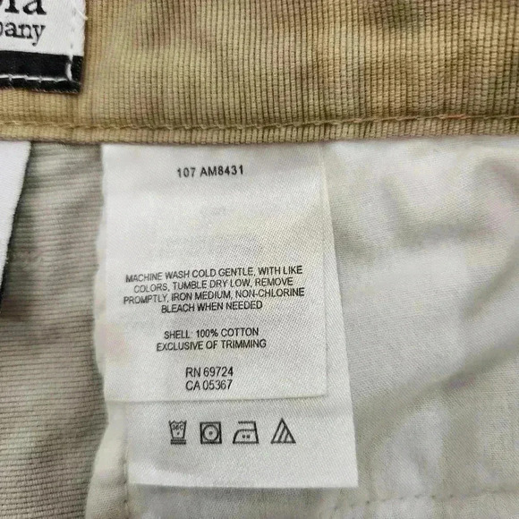 Columbia Cotton Side Zip pocket Relaxed Fit Pants, Tan, Men's 34 - Picture 6 of 6